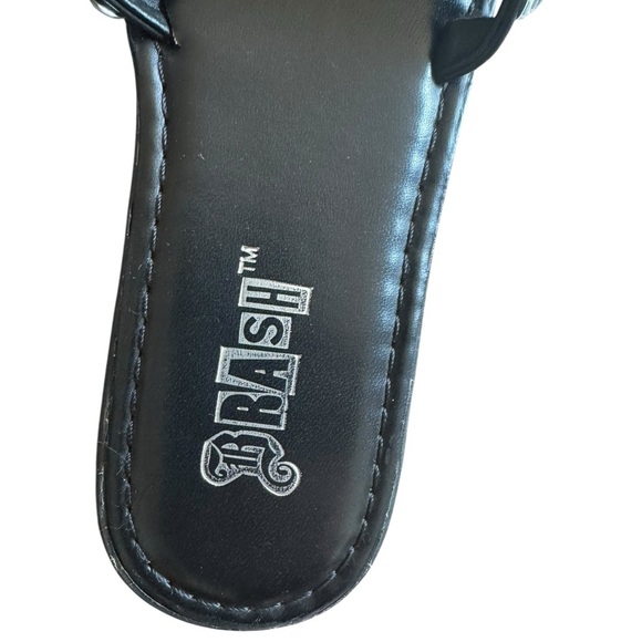 Brash Black Slide Sandals with Rhinestone & Stud Detail – Size 6 - Picture 2 of 4